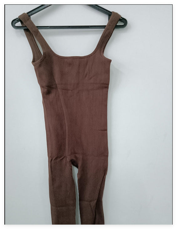 Ribbed Sleeveless Jumpsuit