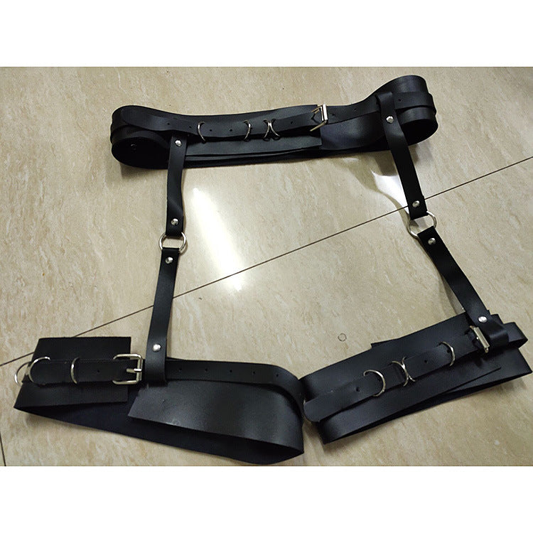 Leather O-Ring Garter Harness