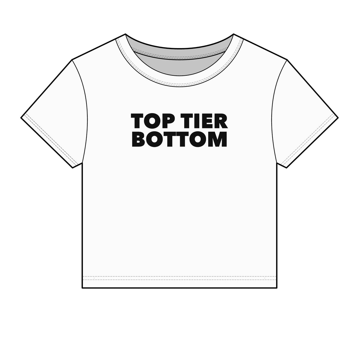 Top Tier Bottom Baby Tee - Fitted Rib