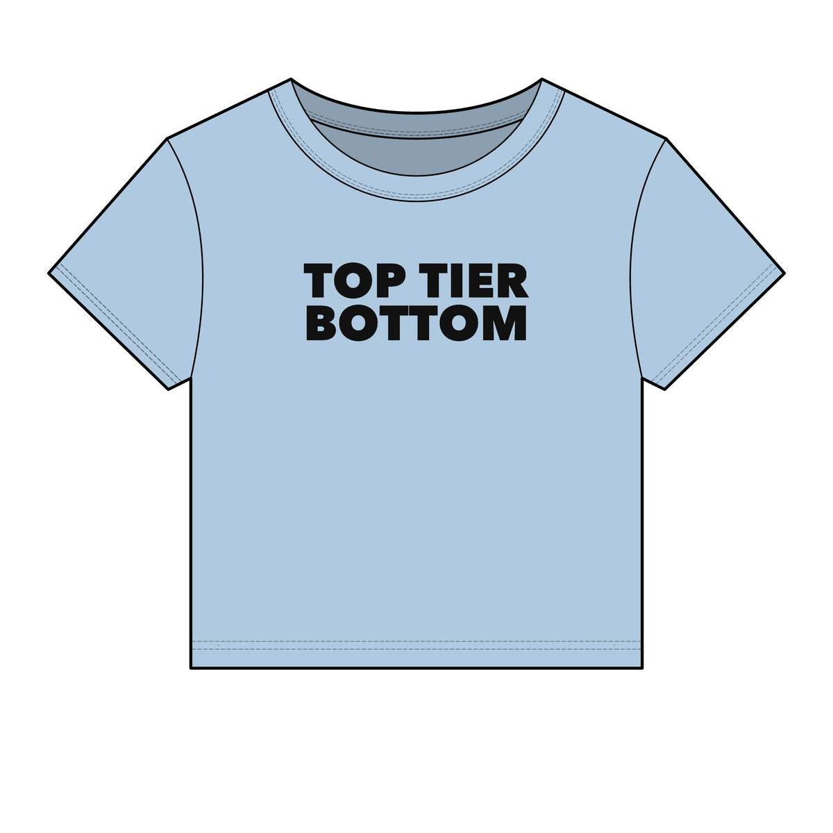 Top Tier Bottom Baby Tee - Fitted Rib