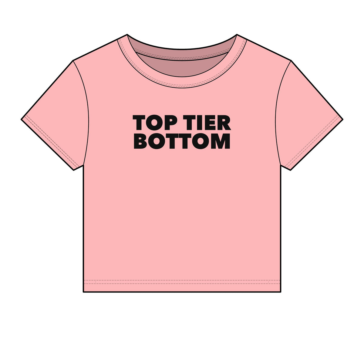 Top Tier Bottom Baby Tee - Fitted Rib