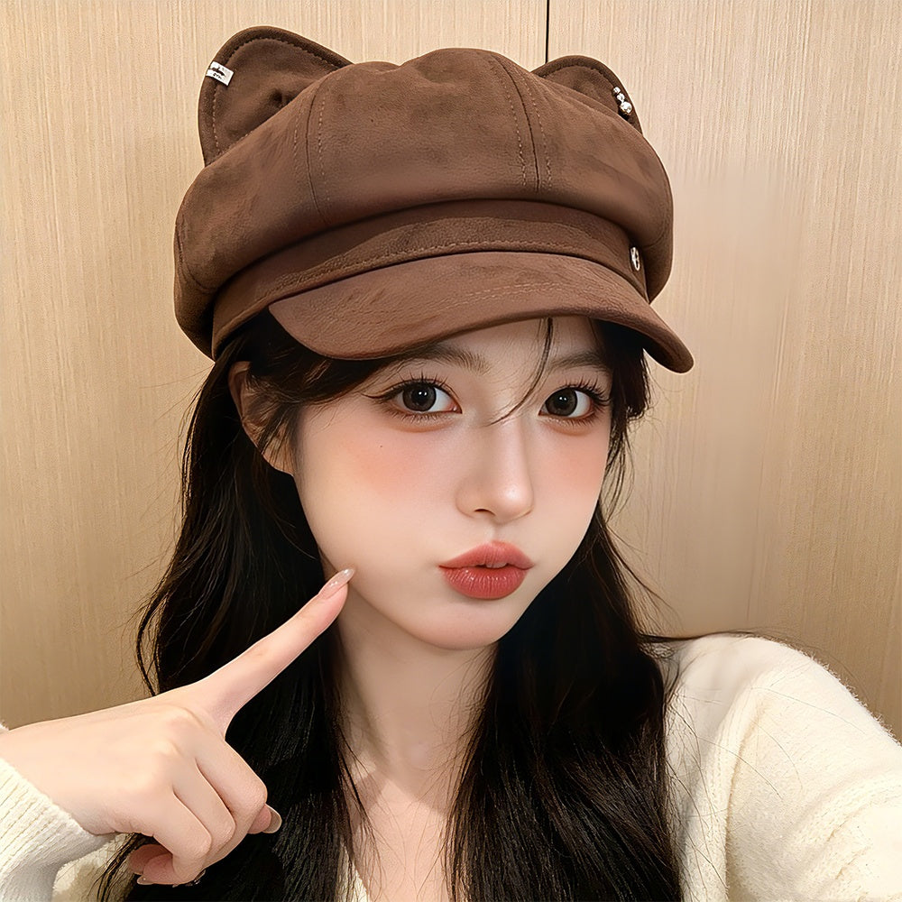 Cat Ear Newsboy Beret