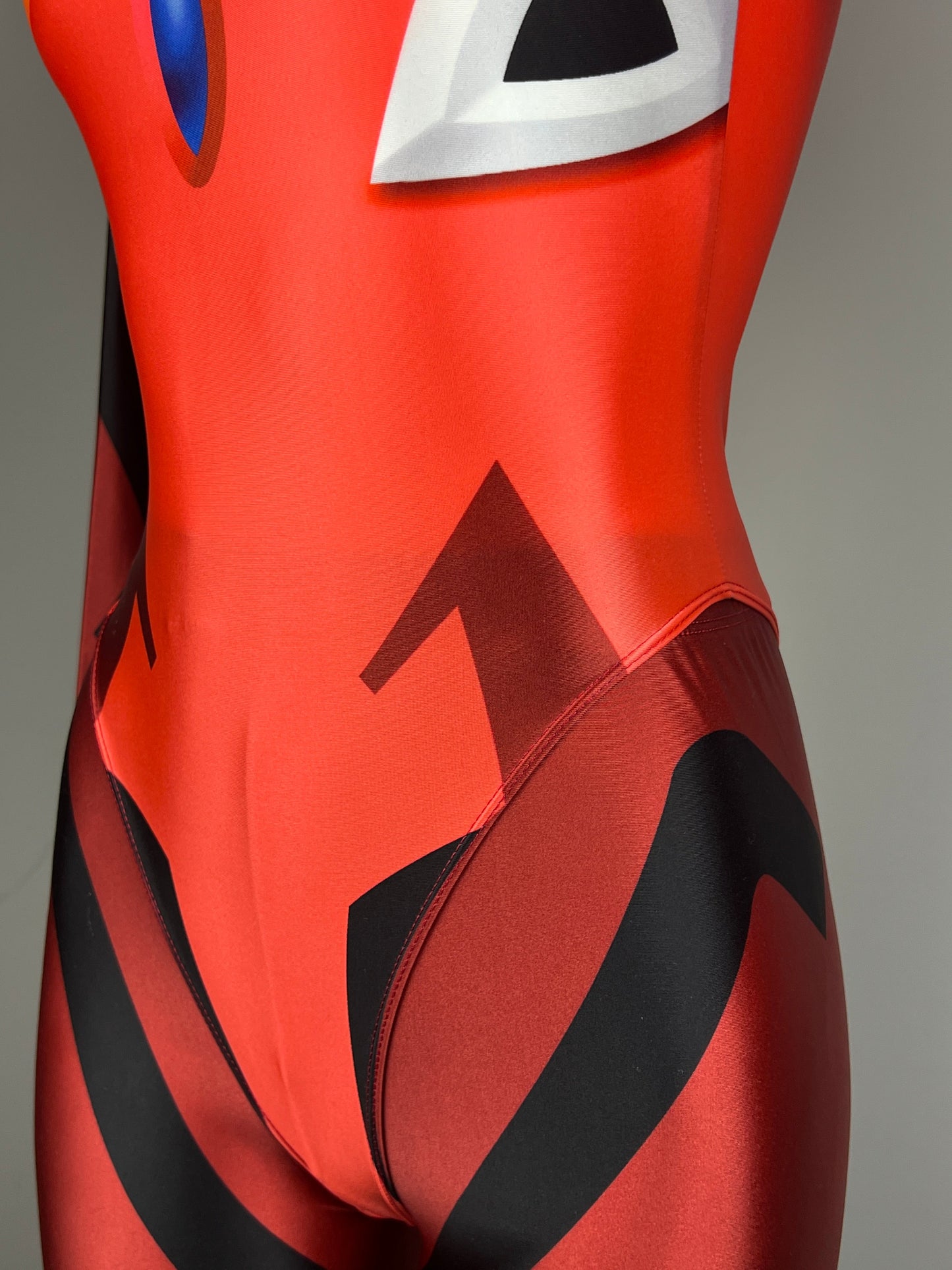 Anime Style Spandex Cosplay Open Crotch Bodysuit Costume Plug Suit