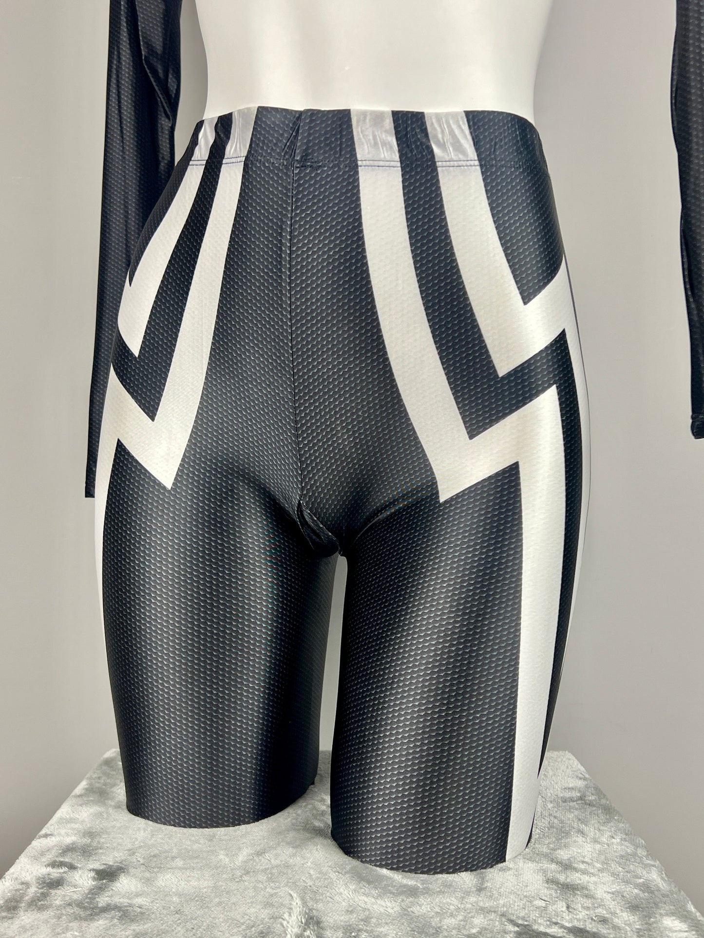 Woman Super Hero Spandex Open Crotch Cosplay Bodysuit Sexy Lingerie