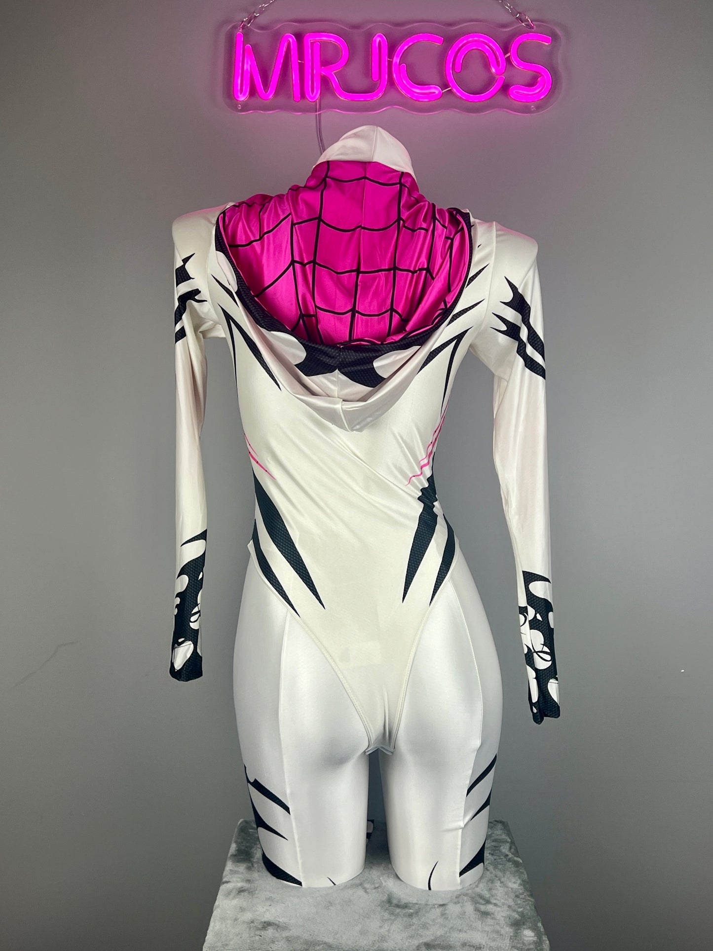 Woman Super Hero Spandex Open Crotch Cosplay Bodysuit Sexy Lingerie