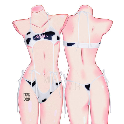 Drippin in Milk Swimsuit Cow Print