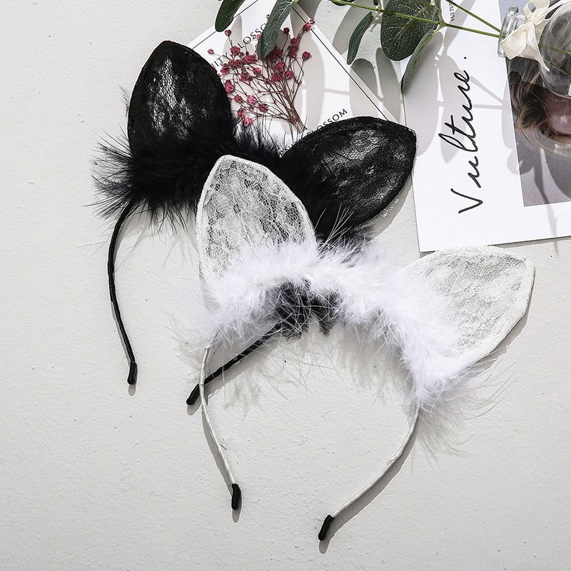 Fluffy Lace Sexy Anime Cat Ears