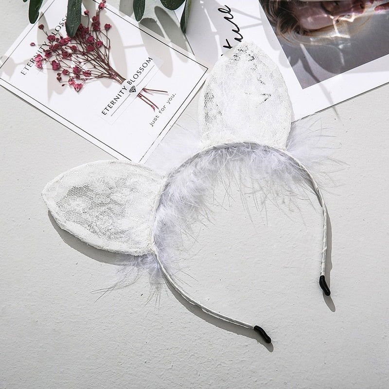 Fluffy Lace Sexy Anime Cat Ears