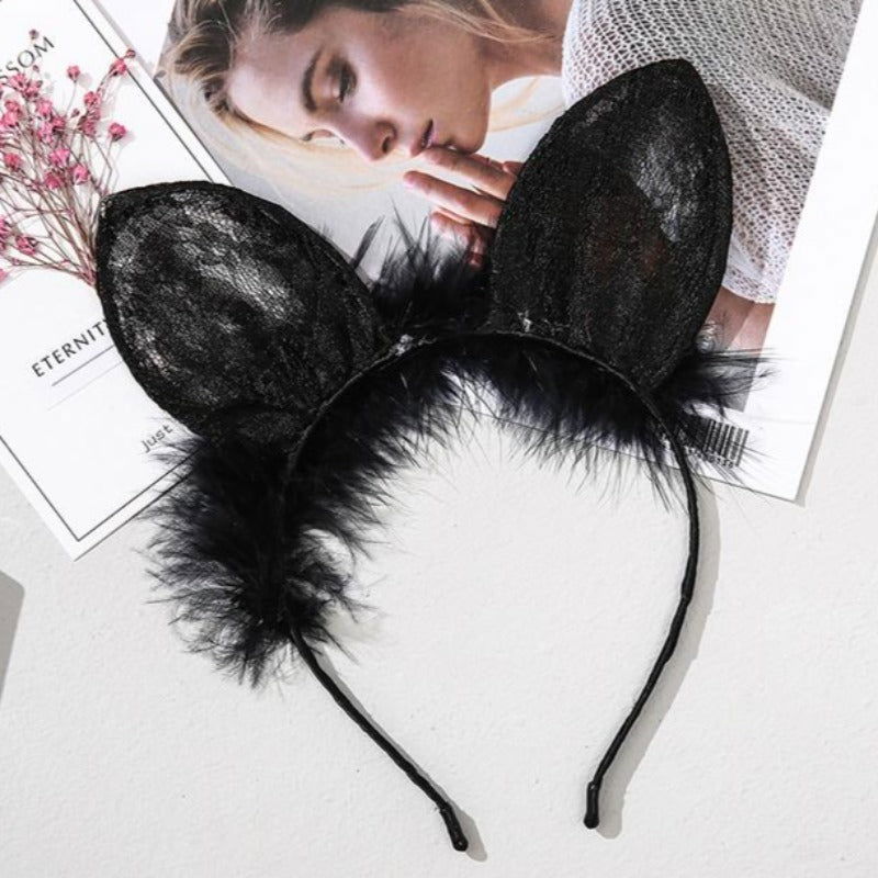 Fluffy Lace Sexy Anime Cat Ears