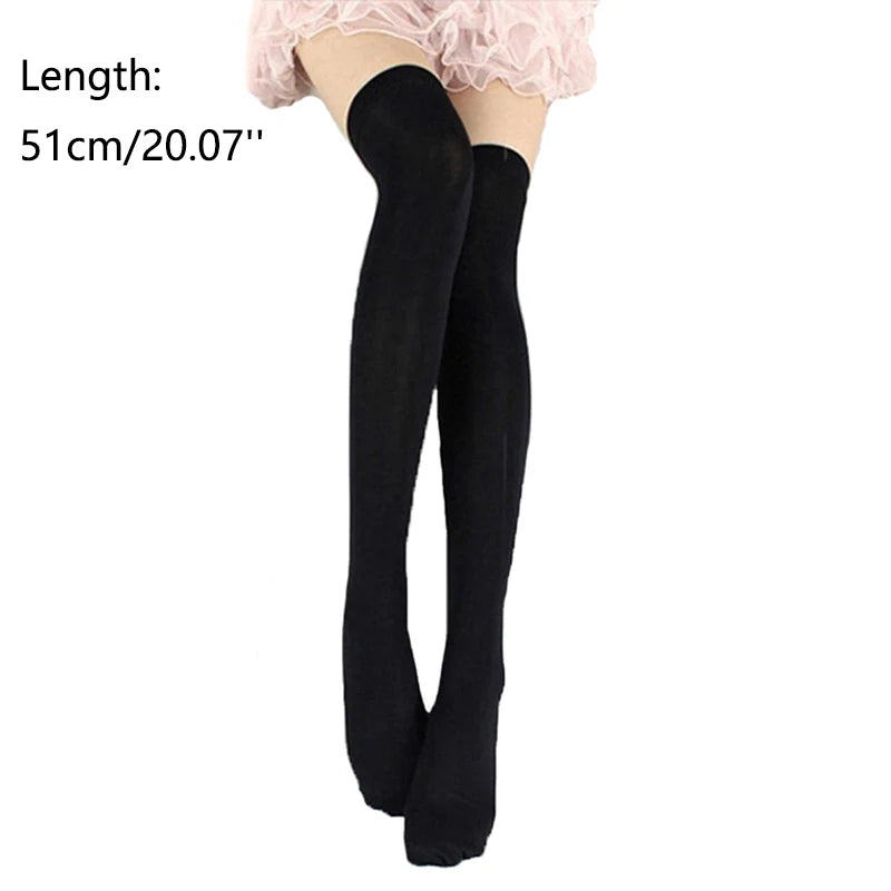Candy Color Thigh-High Stockings