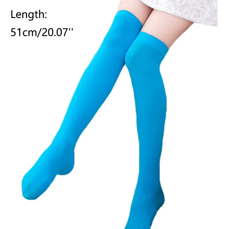 Candy Color Thigh-High Stockings