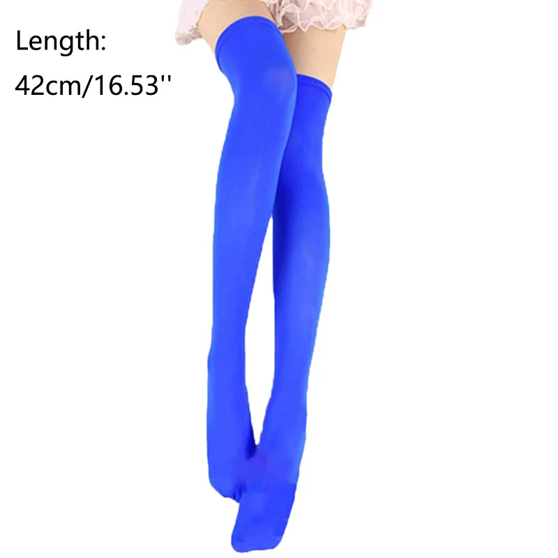 Candy Color Thigh-High Stockings