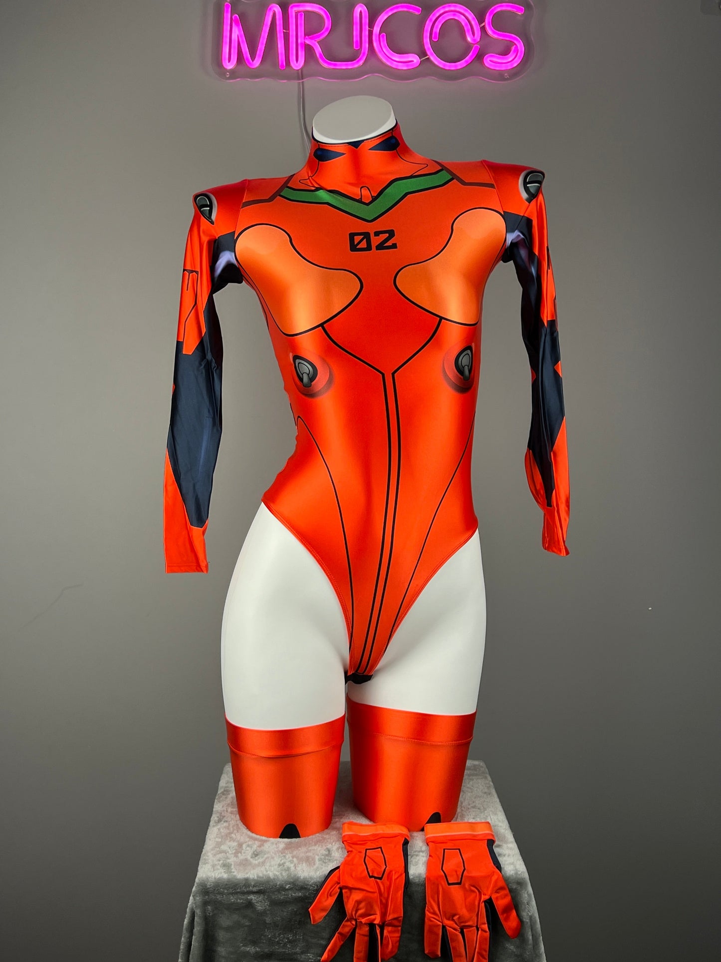 Anime Style Spandex Cosplay BodySuit Plugsuit Halloween Costume Zentai