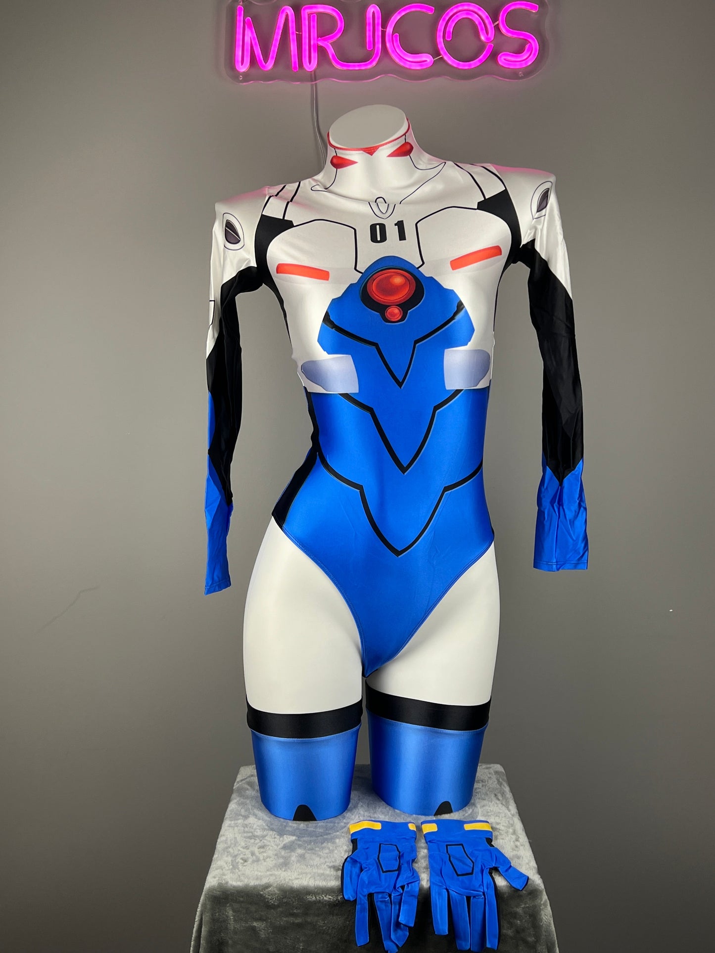 Anime Style Spandex Cosplay BodySuit Plugsuit Halloween Costume Zentai