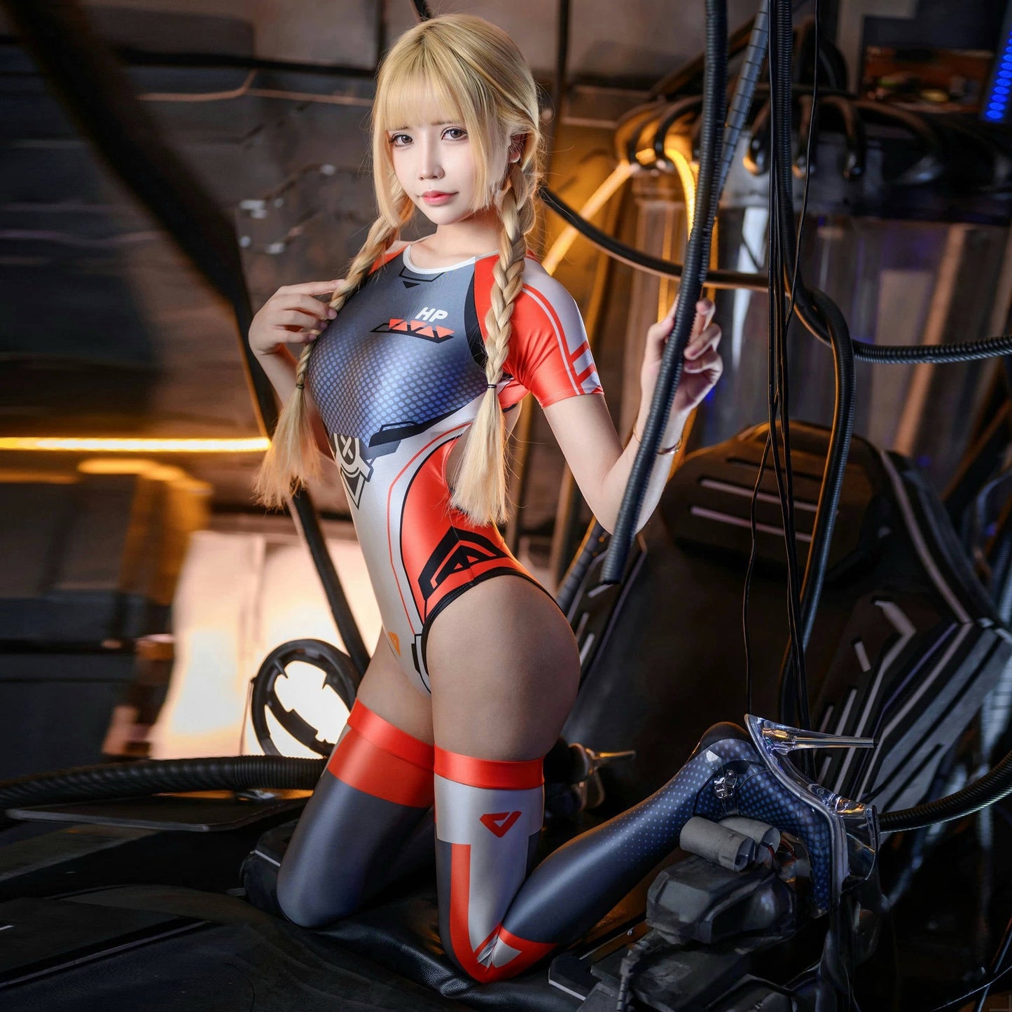 Anime Sci-fi Spandex Swimwear Racing Suit Wet Suit Race Queen Costume