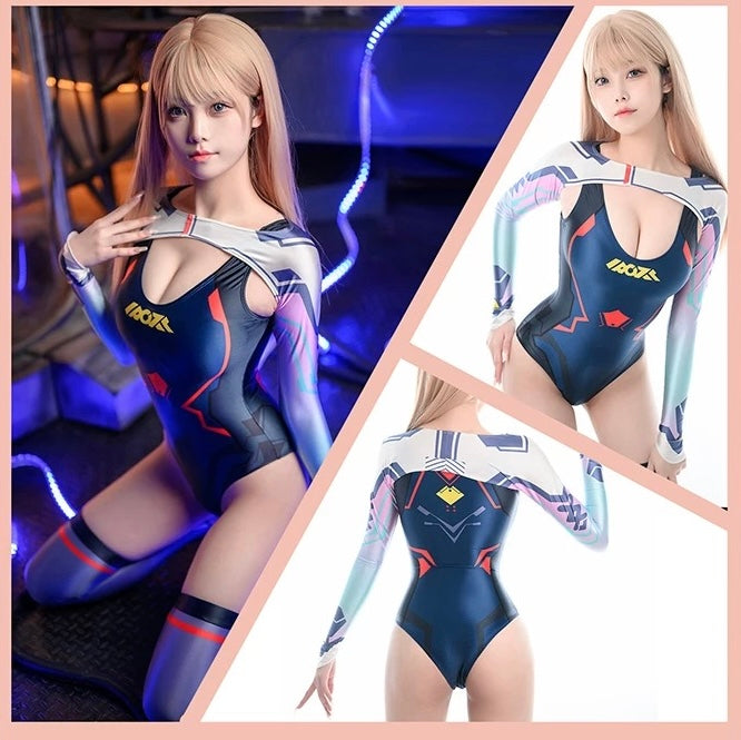 Anime Sci-fi Spandex Swimwear Racing Suit Wet Suit Race Queen Costume