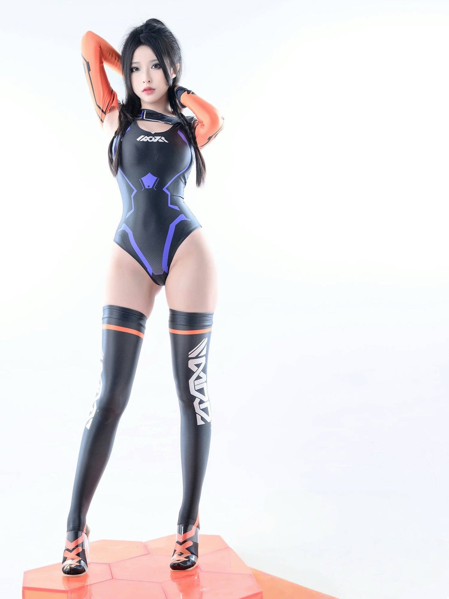 Anime Sci-fi Spandex Swimwear Racing Suit Wet Suit Race Queen Costume