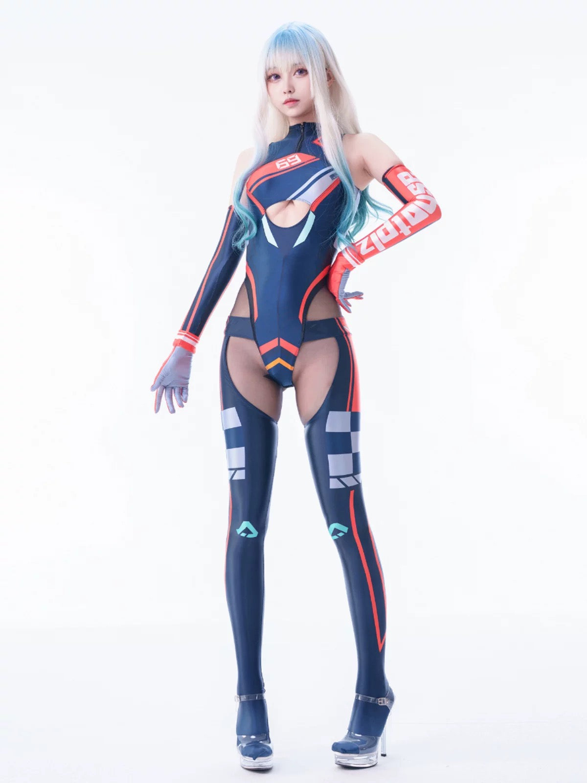 Anime Sci-fi Spandex Swimwear Racing Suit Wet Suit Race Queen Costume