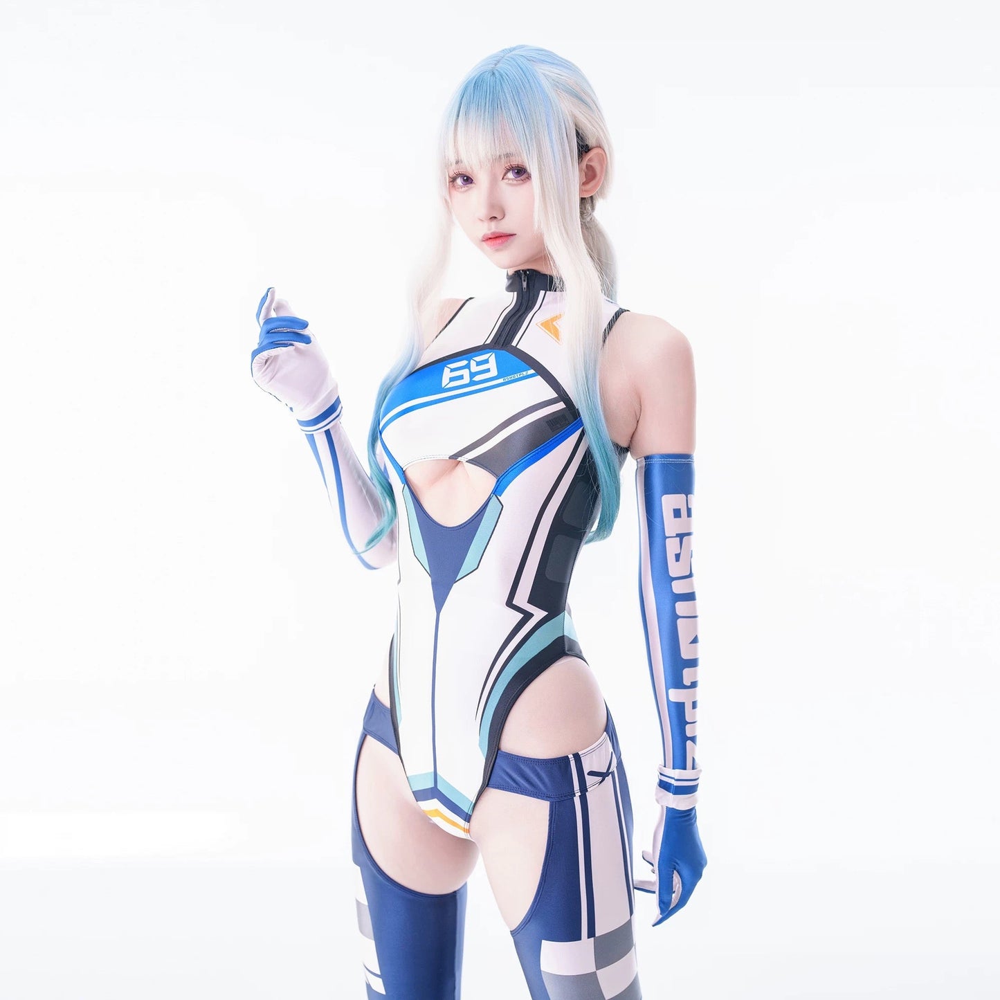 Anime Sci-fi Spandex Swimwear Racing Suit Wet Suit Race Queen Costume