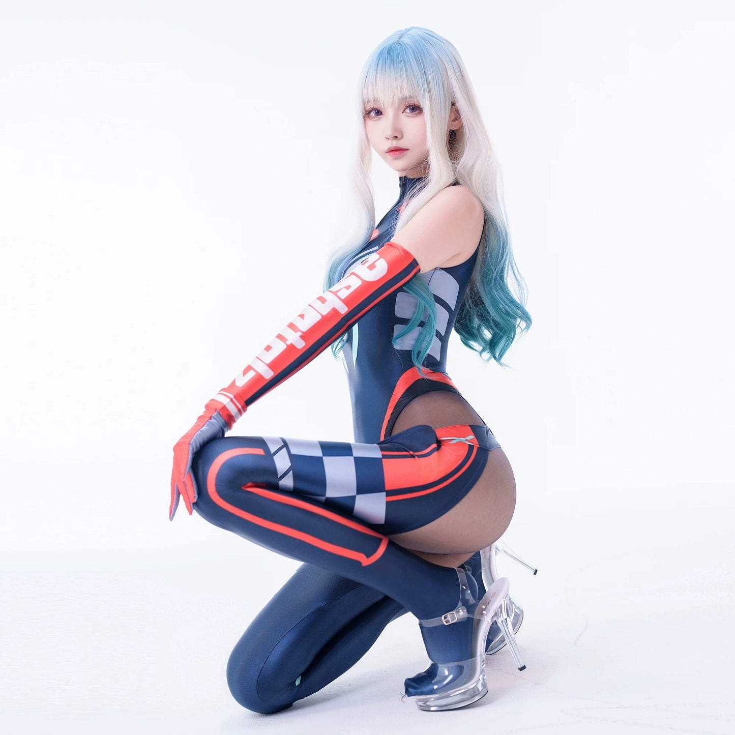Anime Sci-fi Spandex Swimwear Racing Suit Wet Suit Race Queen Costume