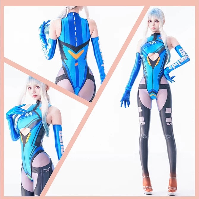 Anime Sci-fi Spandex Swimwear Racing Suit Wet Suit Race Queen Costume