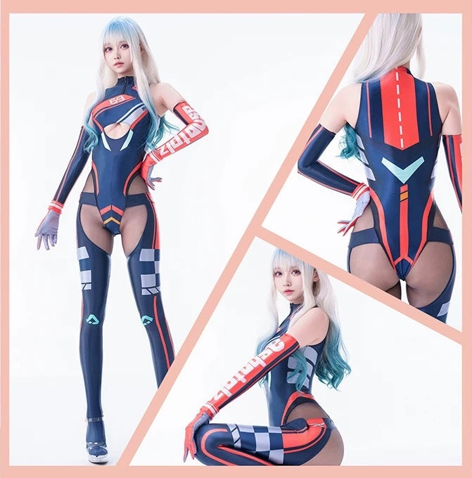 Anime Sci-fi Spandex Swimwear Racing Suit Wet Suit Race Queen Costume