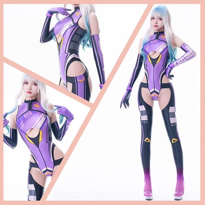 Anime Sci-fi Spandex Swimwear Racing Suit Wet Suit Race Queen Costume