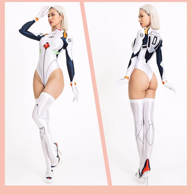 Anime Style Spandex Cosplay BodySuit Plugsuit Halloween Costume Zentai