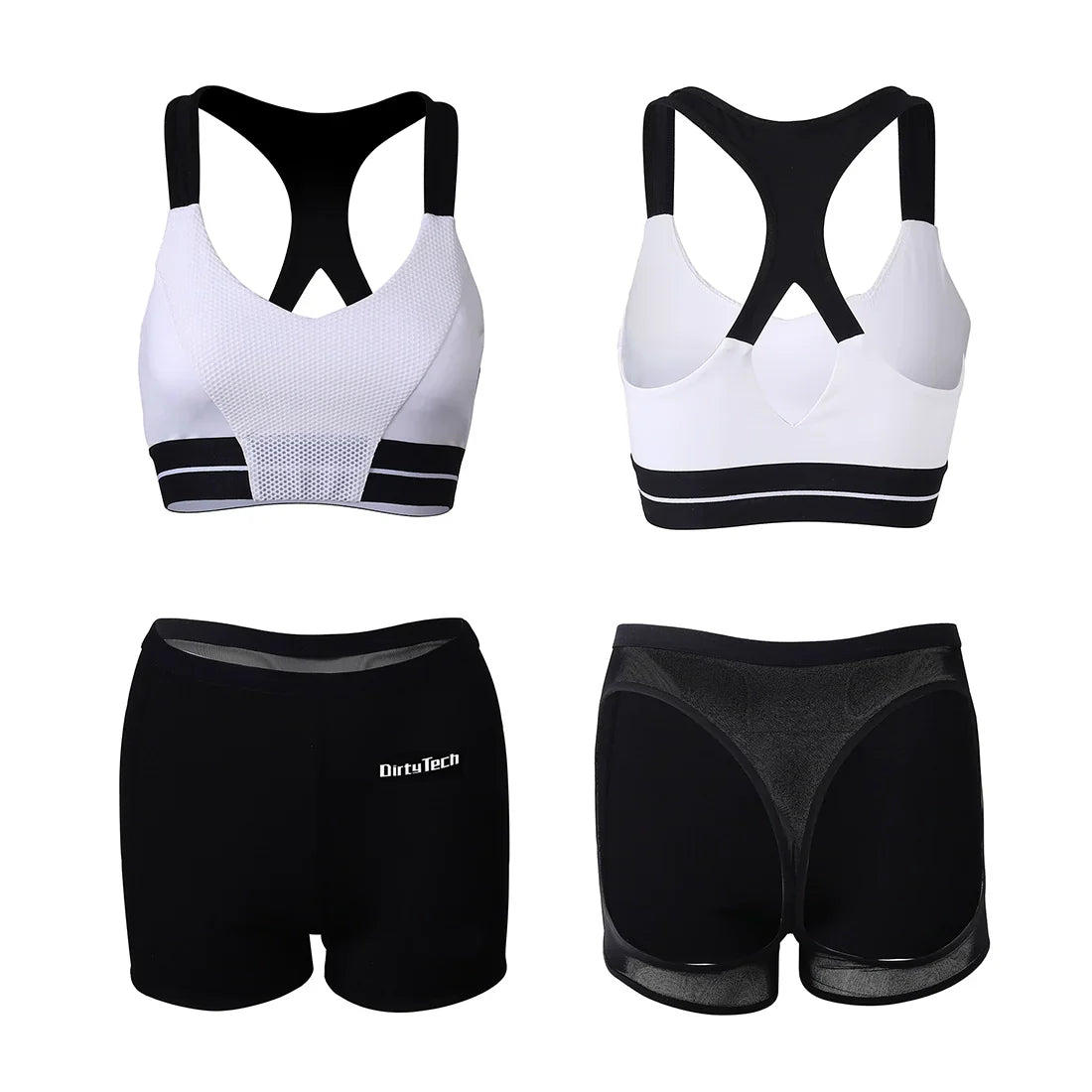 Anime Style 2-Piece Short Gymnastics Uniform Sports Tank Top with Sexy Cutout Shorts