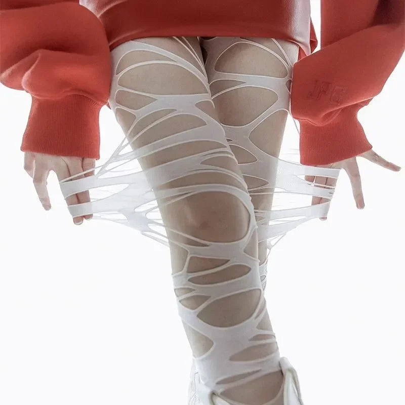 Shredded Ladder Tights