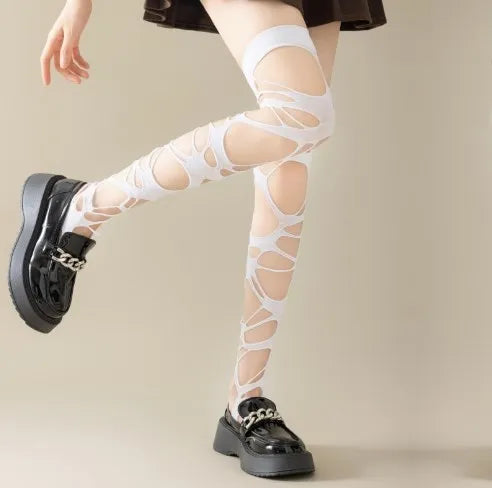 Shredded Ladder Tights