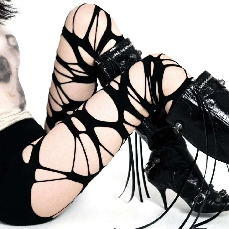 Shredded Ladder Tights