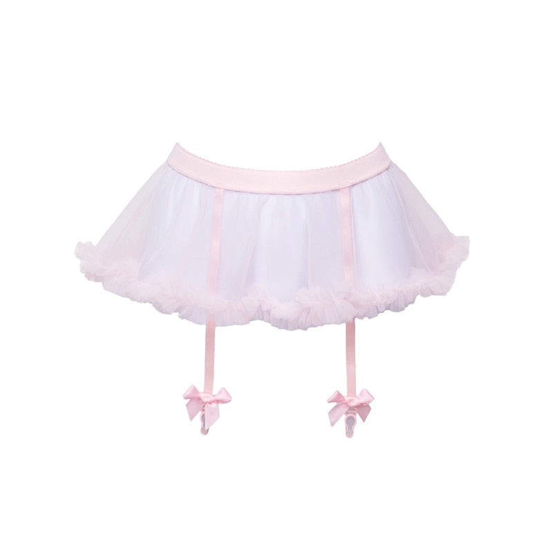 Sexy Kawaii Garter Belt Clip Ruffled Puff Skirt