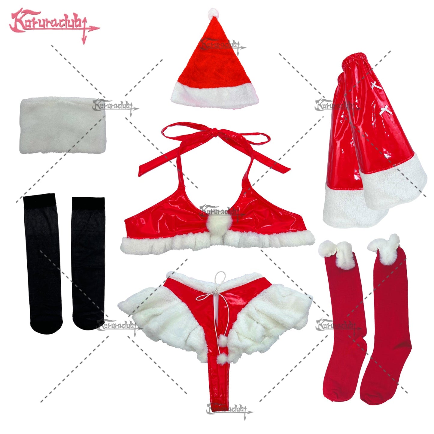 Cosplay Christmas Girl Kawaii Lingerie KO41(6-Piece Set)