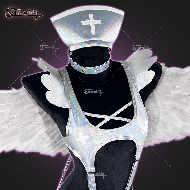 Cosplay Cyber Angel Silver Lingerie KO05(7-Piece Set)