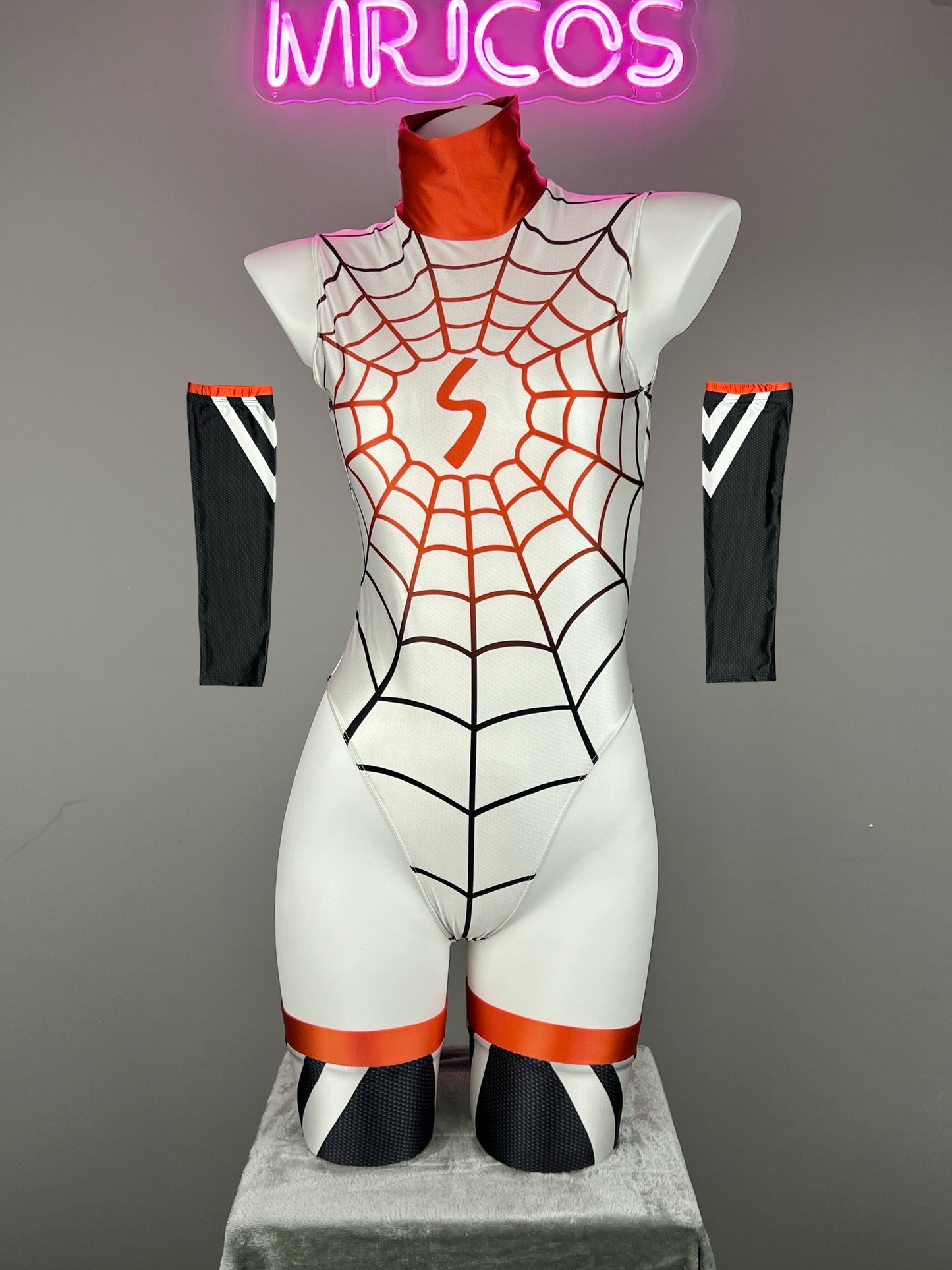 Woman Super Hero Spandex Open Crotch Cosplay Bodysuit Sexy Lingerie