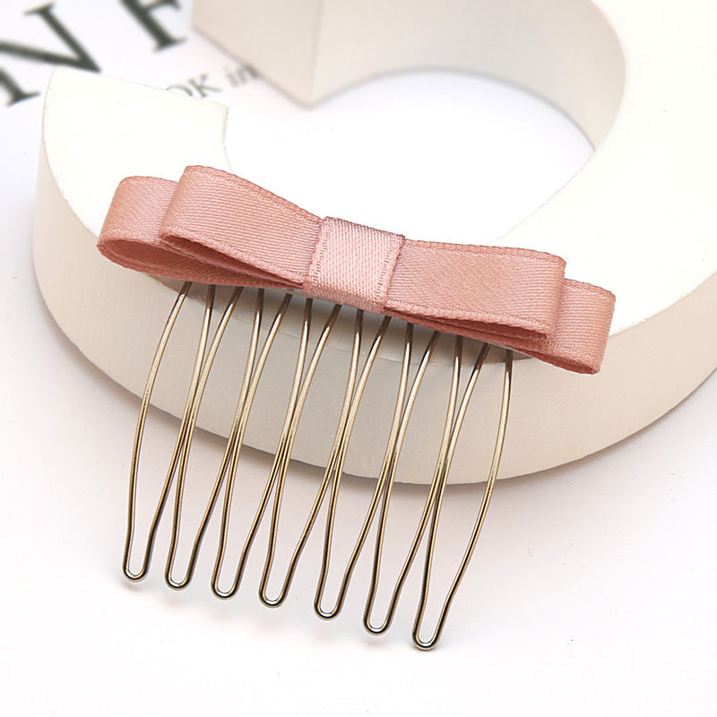 Satin Bow Hair Comb