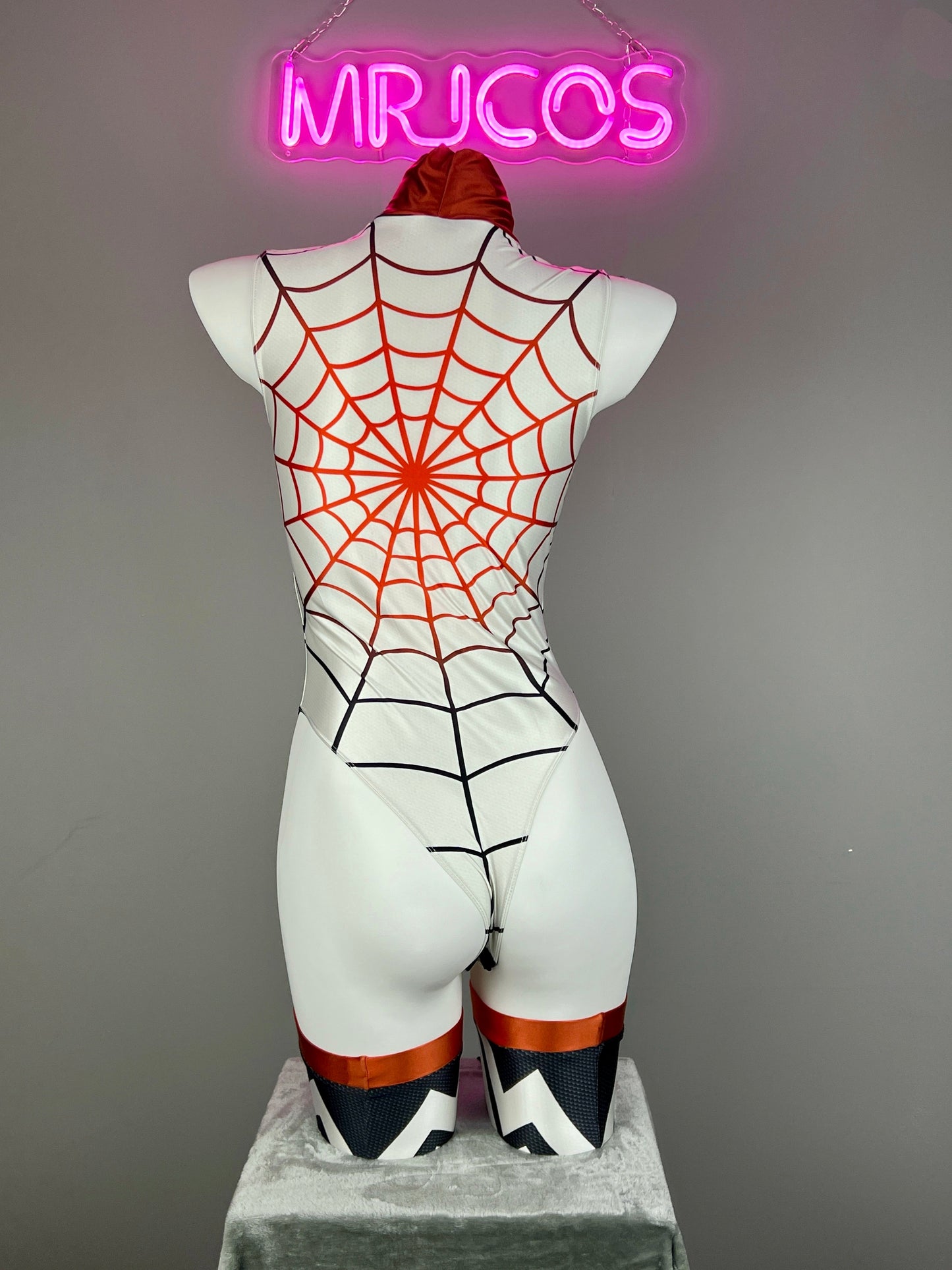 Woman Super Hero Spandex Open Crotch Cosplay Bodysuit Sexy Lingerie