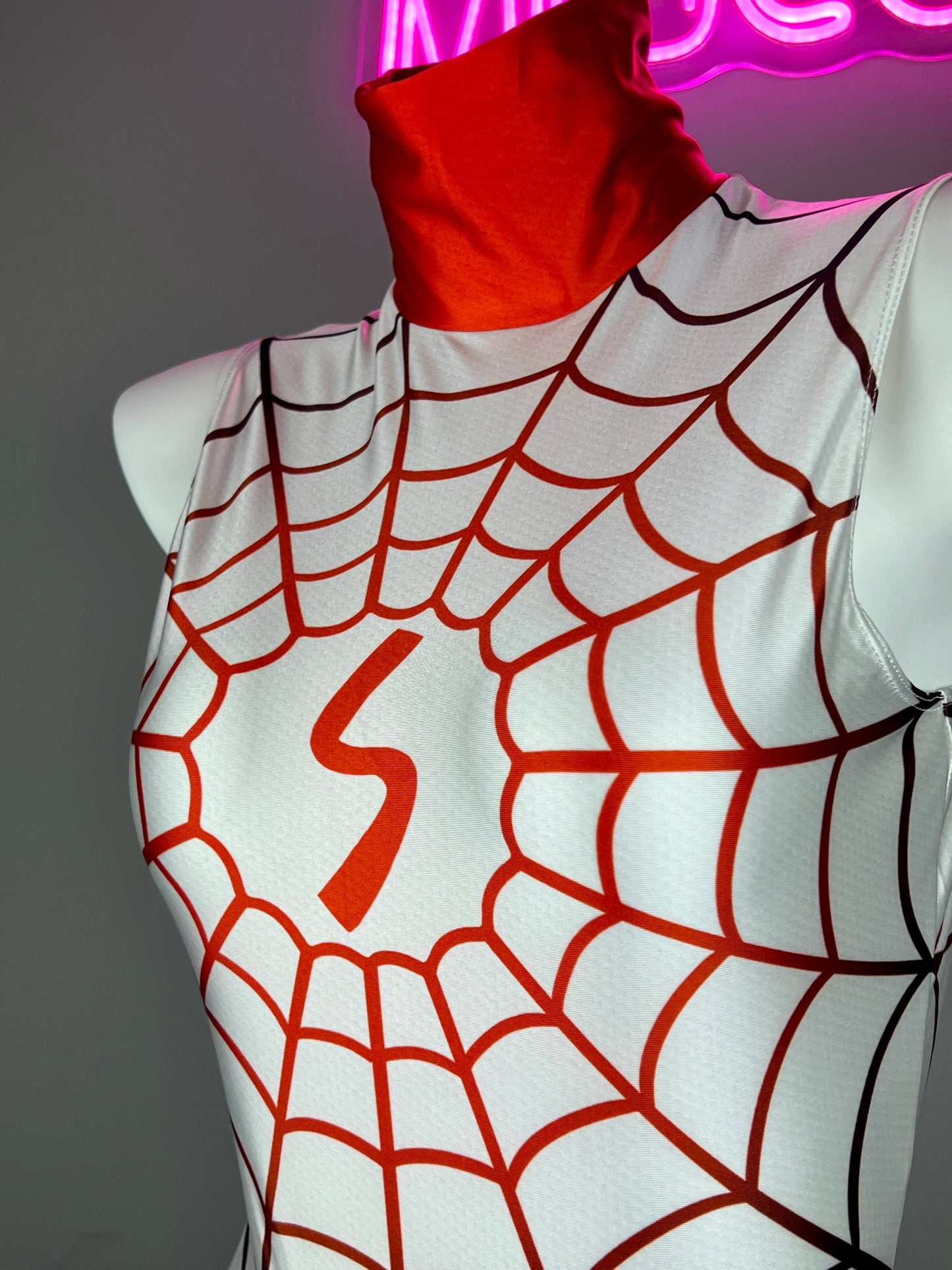 Woman Super Hero Spandex Open Crotch Cosplay Bodysuit Sexy Lingerie