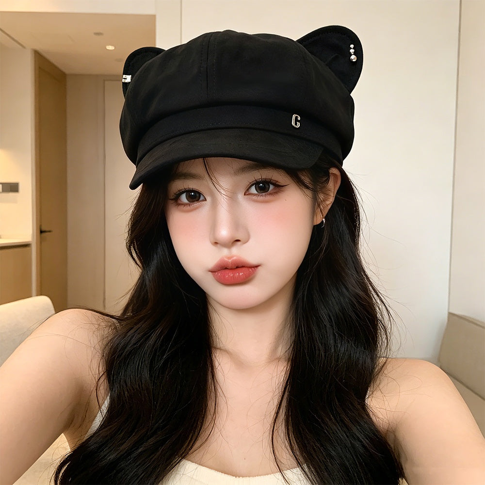 Cat Ear Newsboy Beret