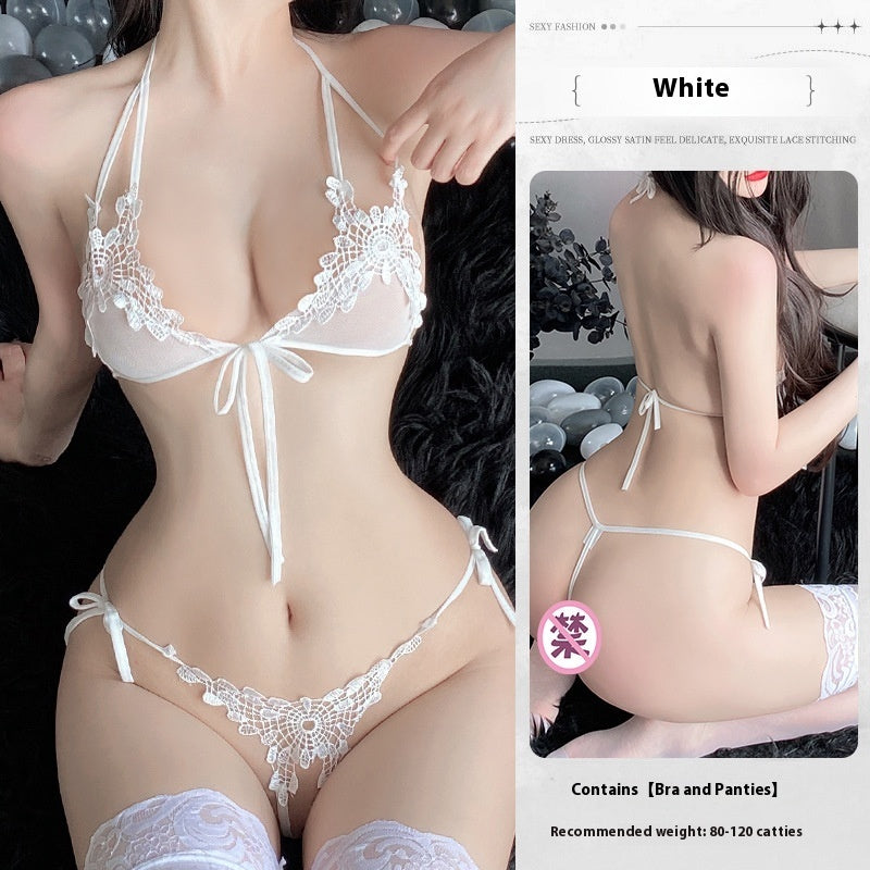 Floral Lace Tie Lingerie Set