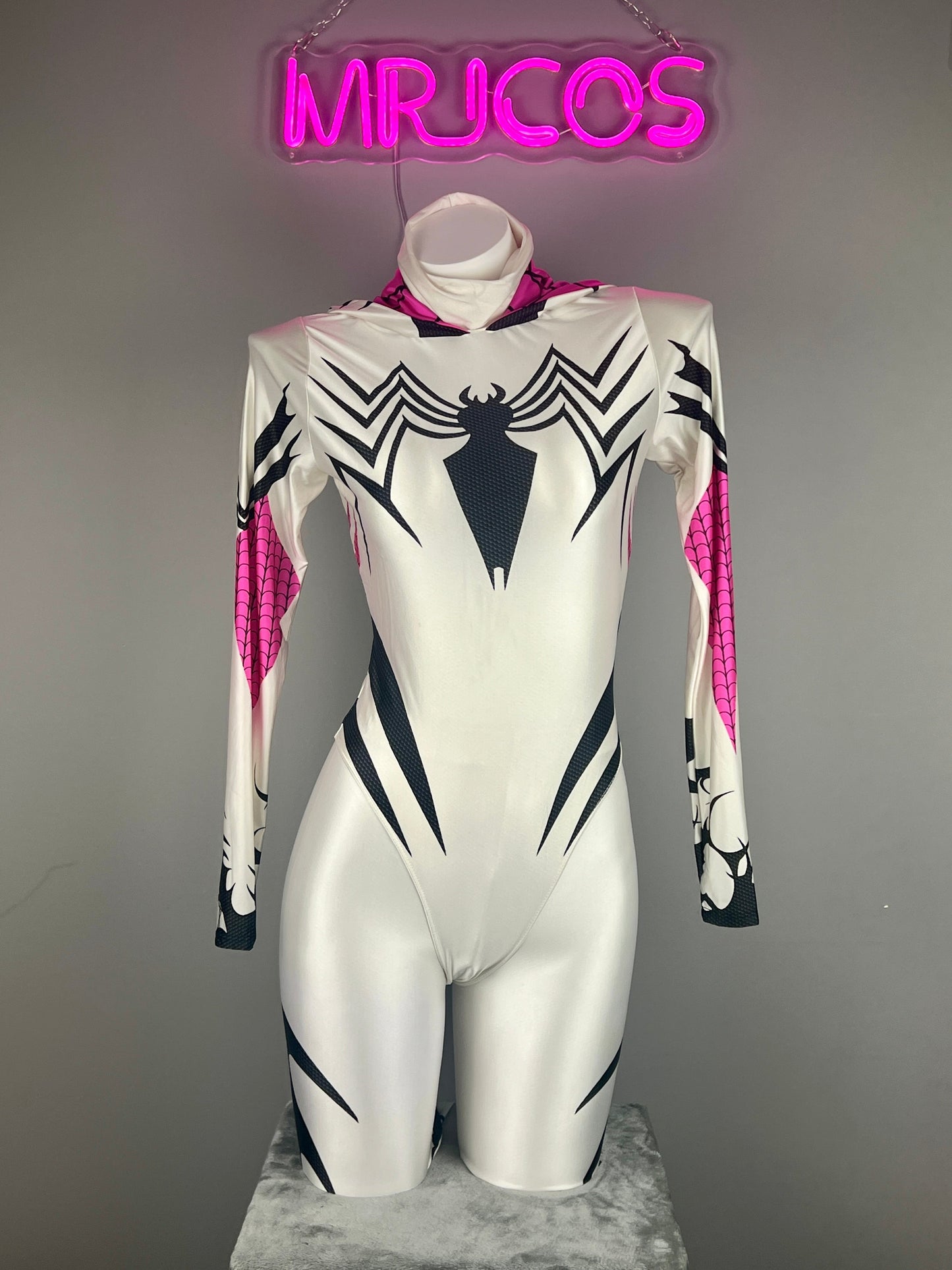 Woman Super Hero Spandex Open Crotch Cosplay Bodysuit Sexy Lingerie