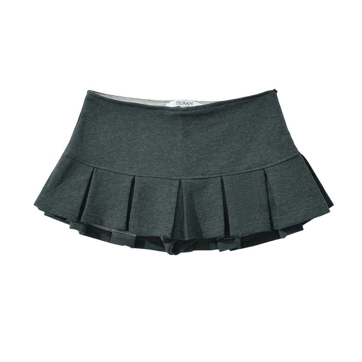 Flared Pleat Micro Skirt