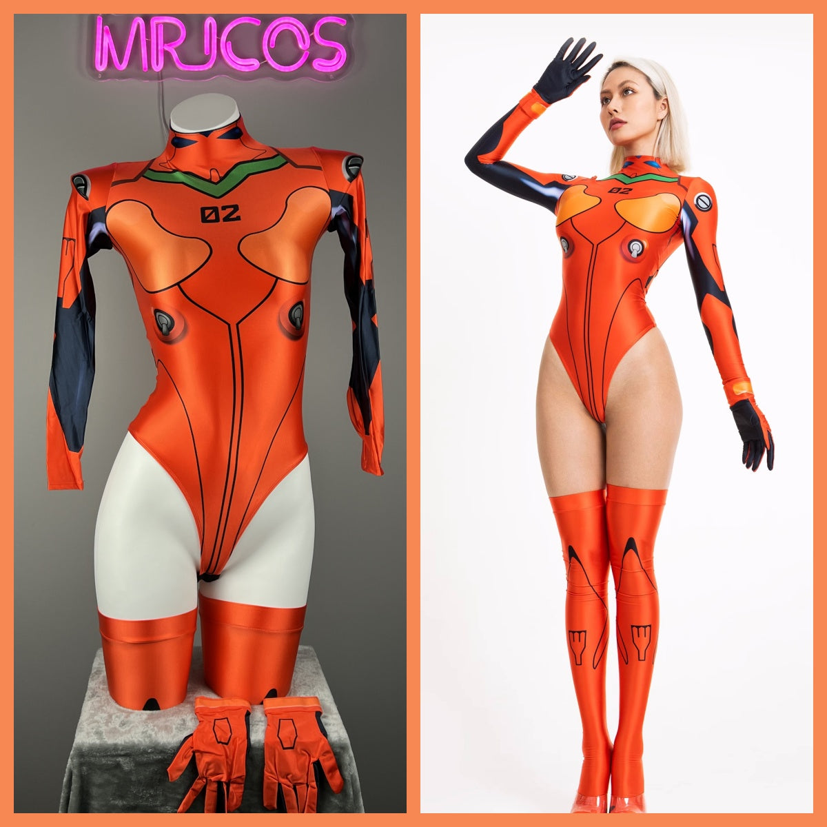 Anime Style Spandex Cosplay BodySuit Plugsuit Halloween Costume Zentai