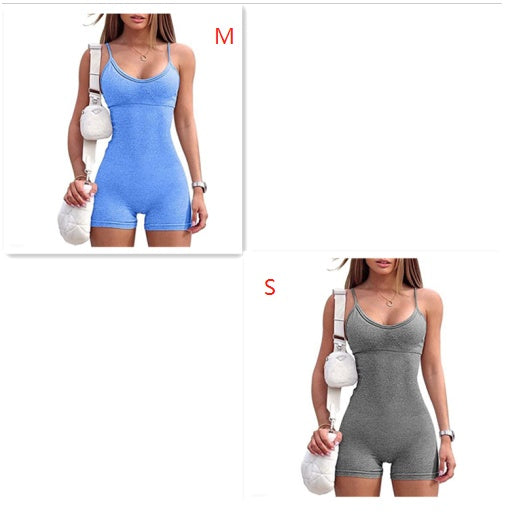 Seamless Ribbed Romper