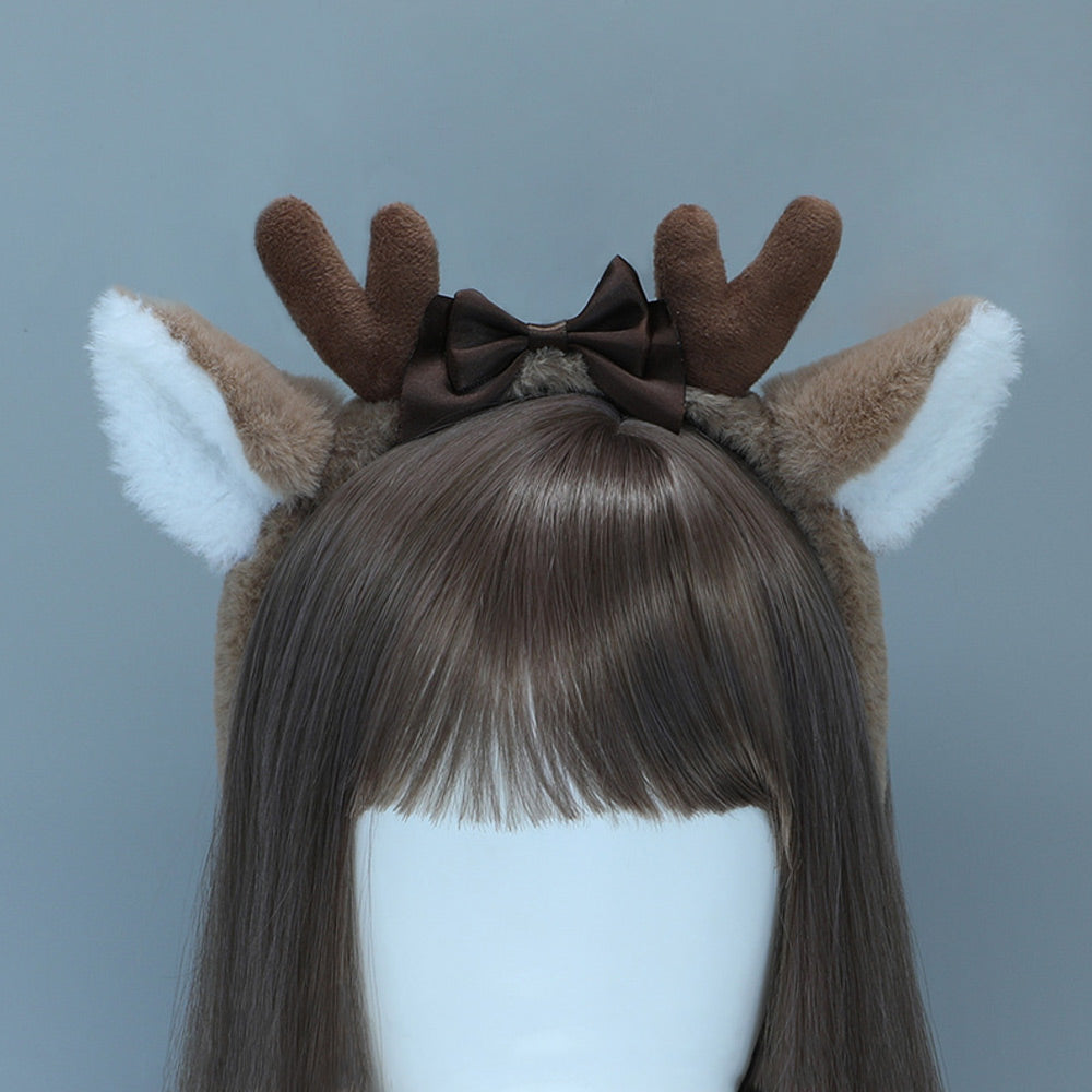 Christmas Elk Costume Adult Furry Reindeer Cosplay Outfit Xmas Party Skirt Set
