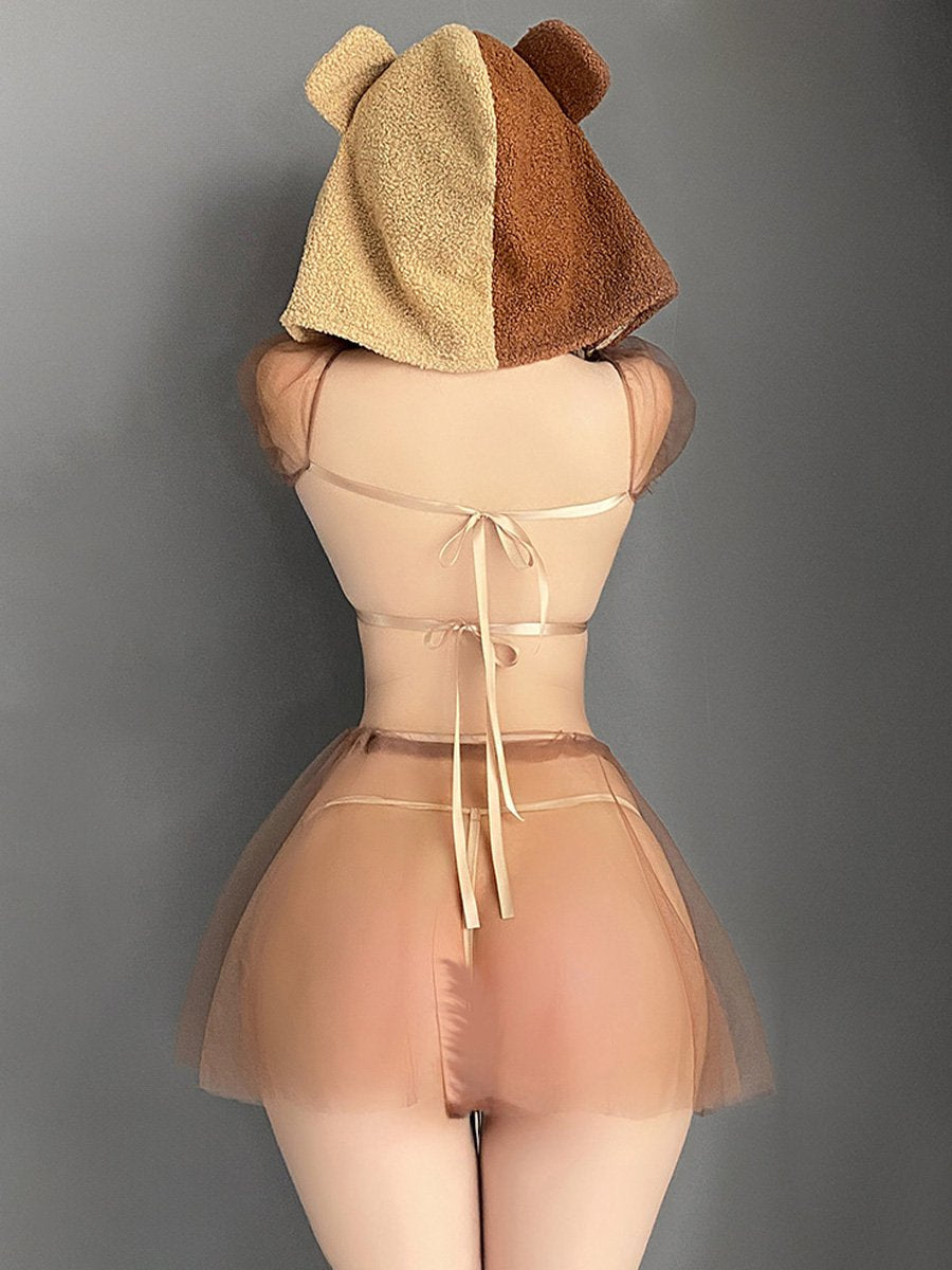 Fleece Bear Cosplay Lingerie