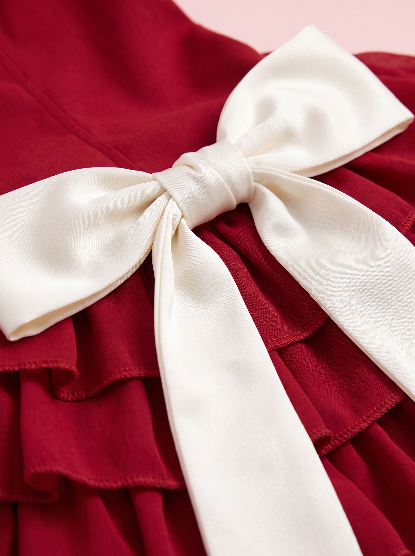 Ruffle Bow Mini Dress