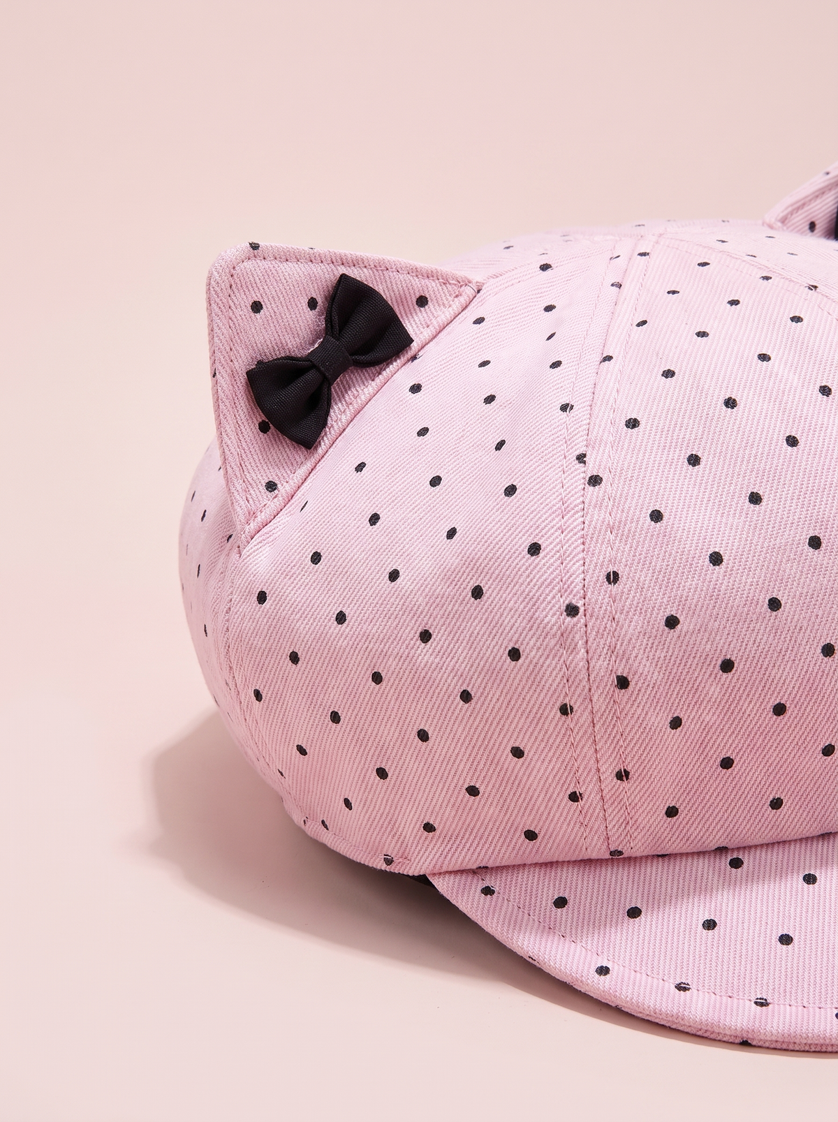 Polka Dot Cat Ear Beret