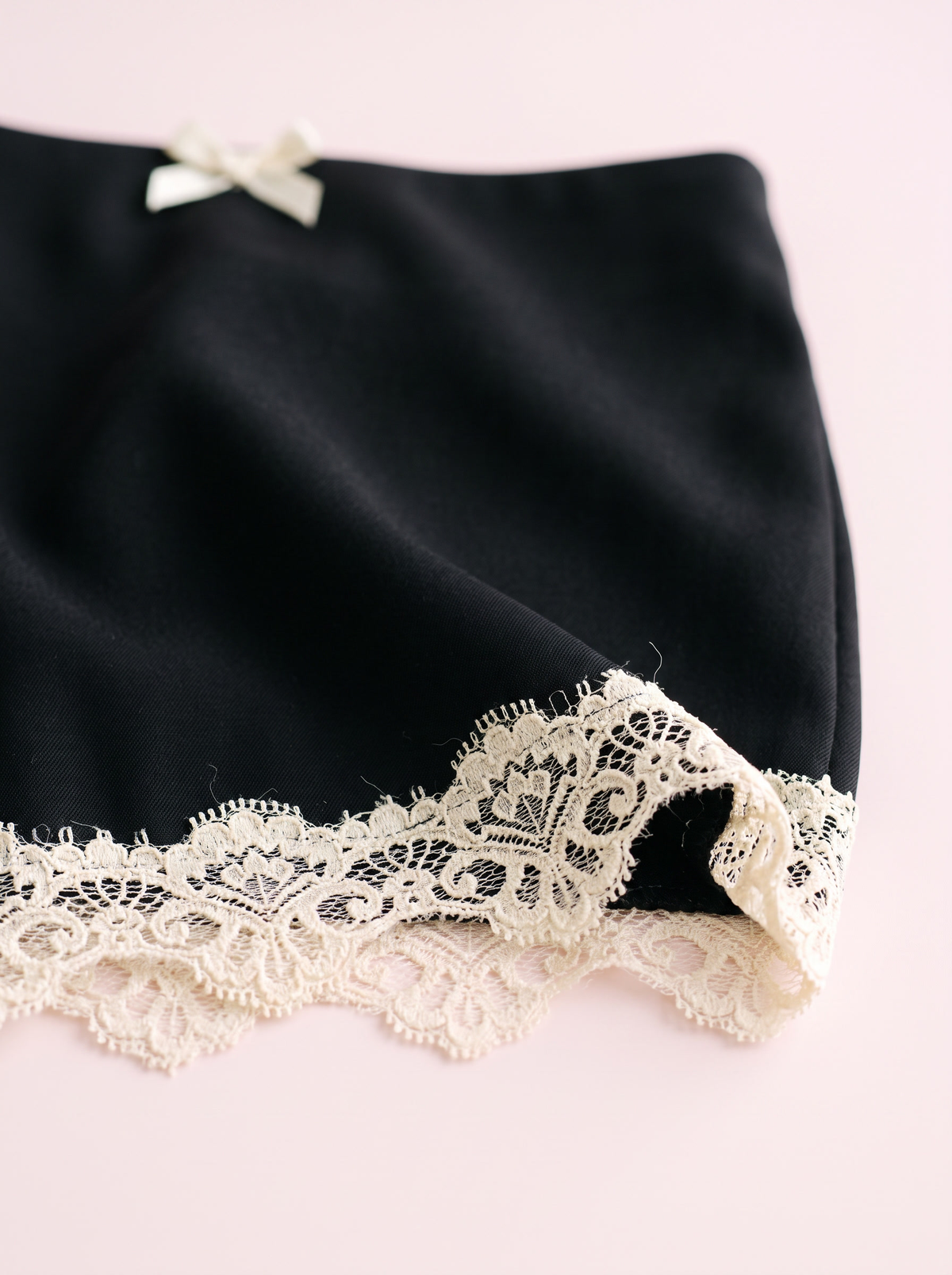 Lace Hem Mini Skirt